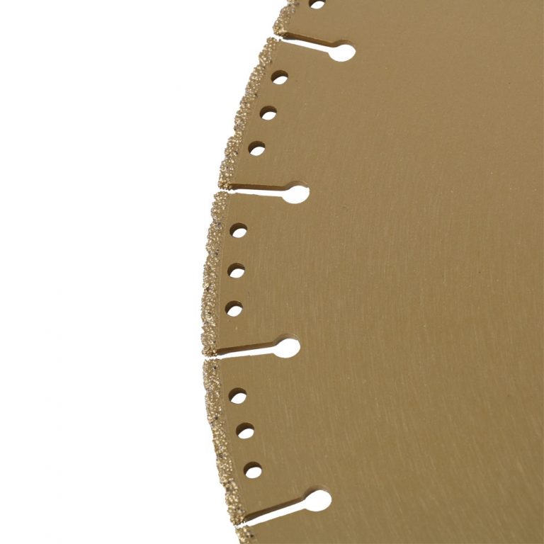 Vacuum brazed diamond silent cutting blade