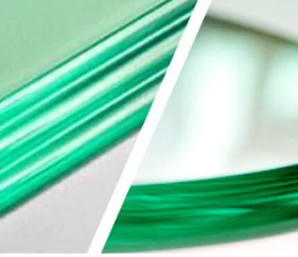 Glass Edge shaped by OG glass Edging wheel