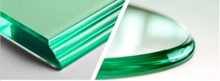 Glass Edge shaped by OG glass Edging wheel