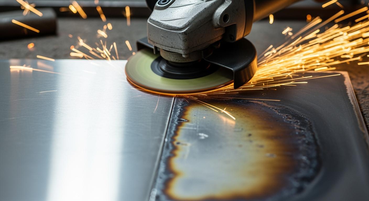 How to reduce burning when grinding stainless steel?