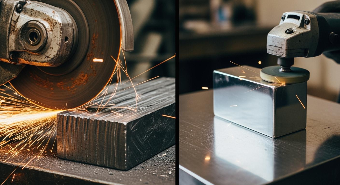 What is the difference between rough grinding and precision grinding?