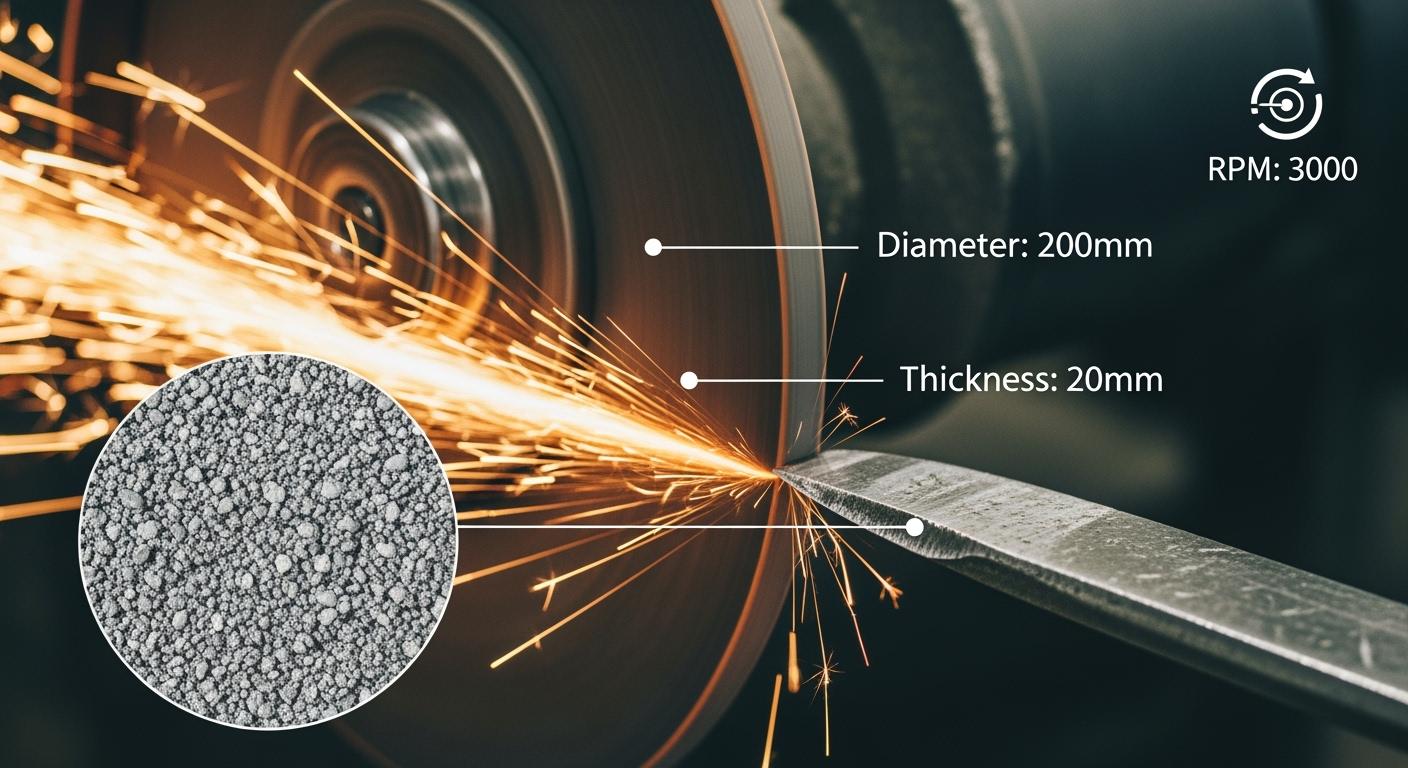 What are the principal parameters of a grinding wheel?