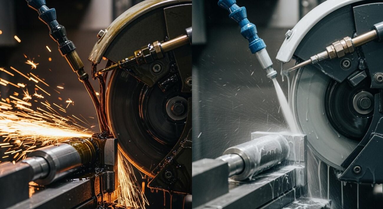 Choosing the Right Grinding Fluid: Oil vs. Water-Based Solutions and Application Methods