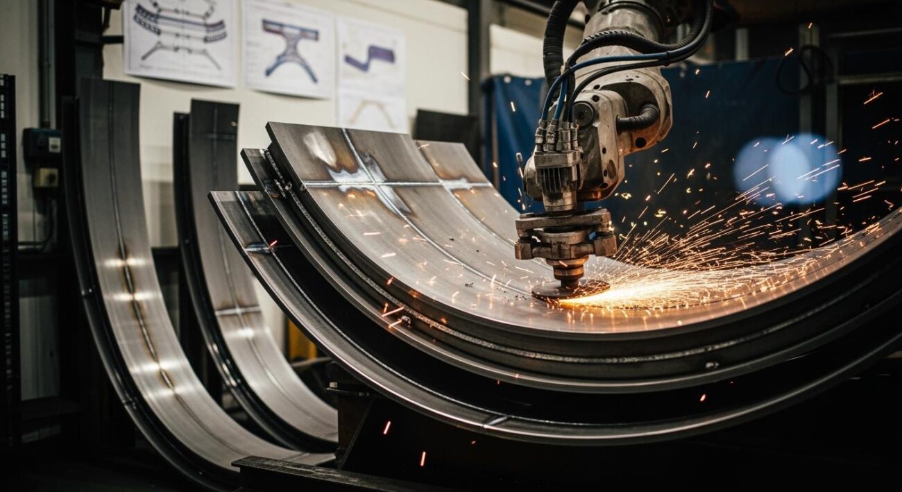 Contour Grinding Technology for Large Curvature Arc Plates and Complex Joint Welds