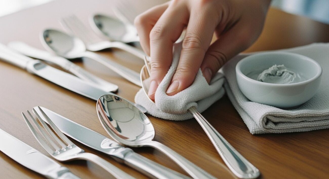 How to Prevent Discoloration When Polishing Silver Cutlery?