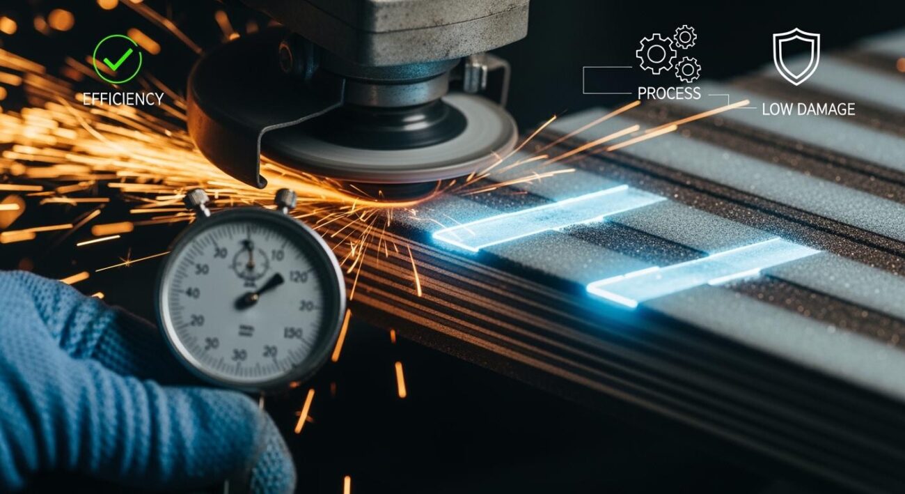 How to improve grinding efficiency for composites while ensuring low damage?