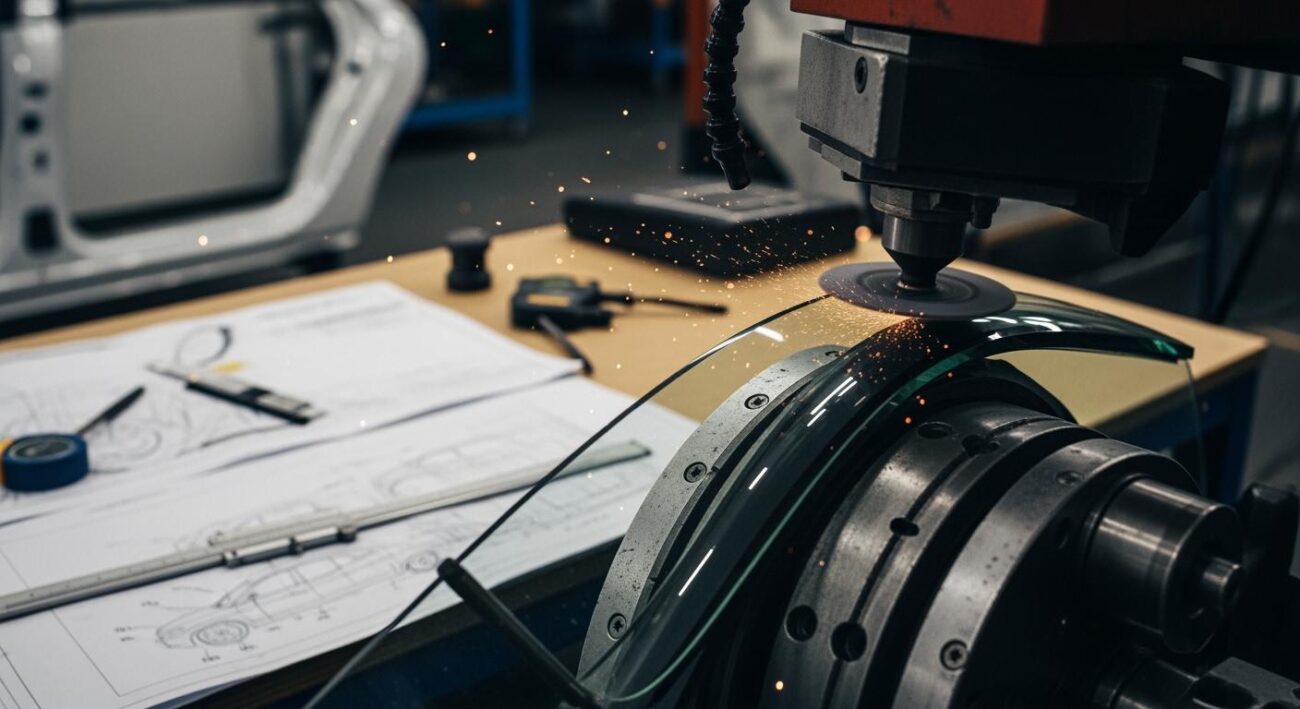 What Factors Ensure complex curved automotive glass edges Grind well?