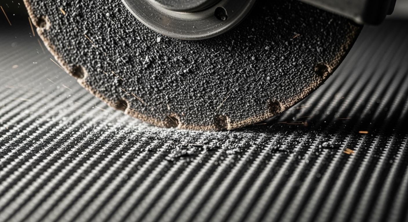 Why do grinding wheels wear out so fast when machining carbon fiber?