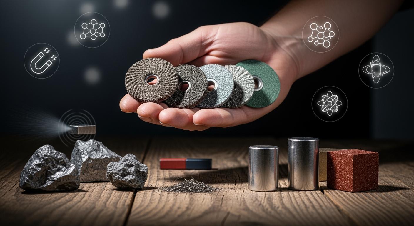 How to select grinding wheels for different magnetic materials?