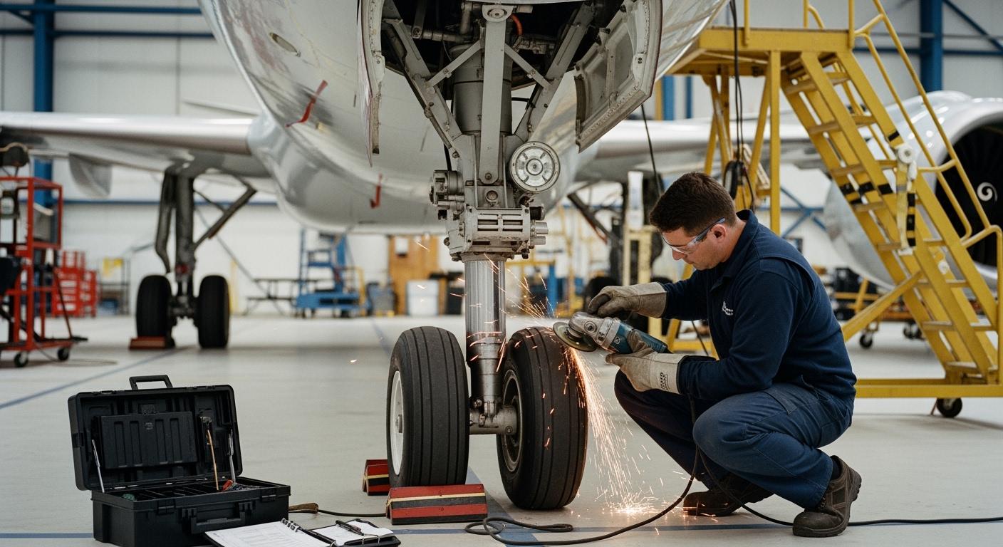 What on-site grinding solutions exist for aircraft maintenance?