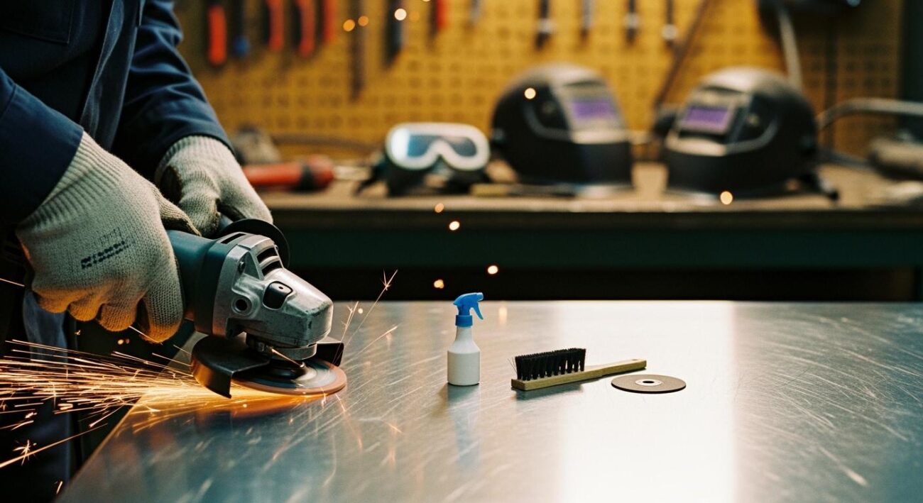 How to avoid material adhesion during stainless steel grinding?