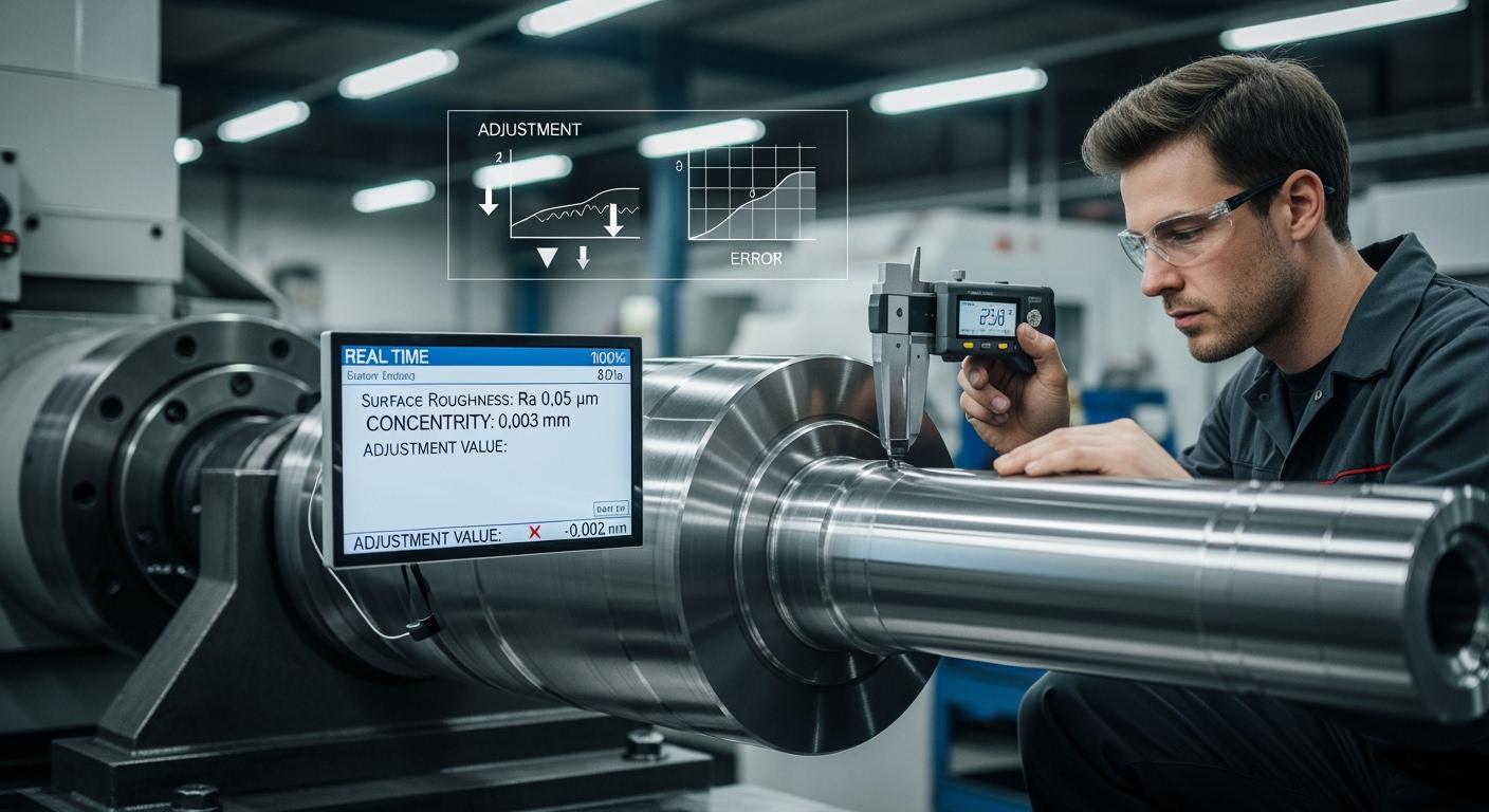 How to perform error compensation in large part grinding?