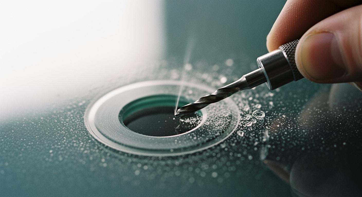 How to control edge quality when drilling holes in glass?