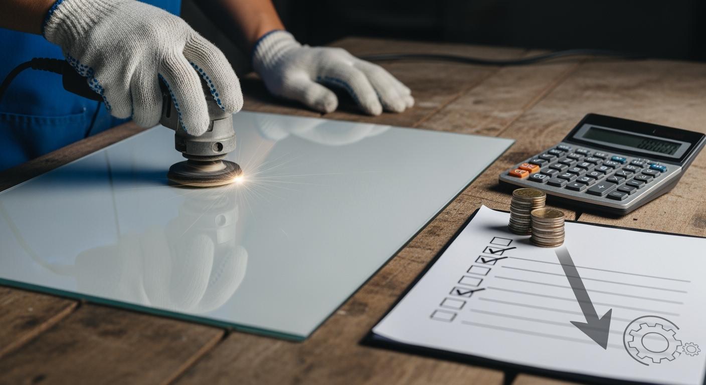 How to reduce overall abrasive tool costs in glass deep processing?