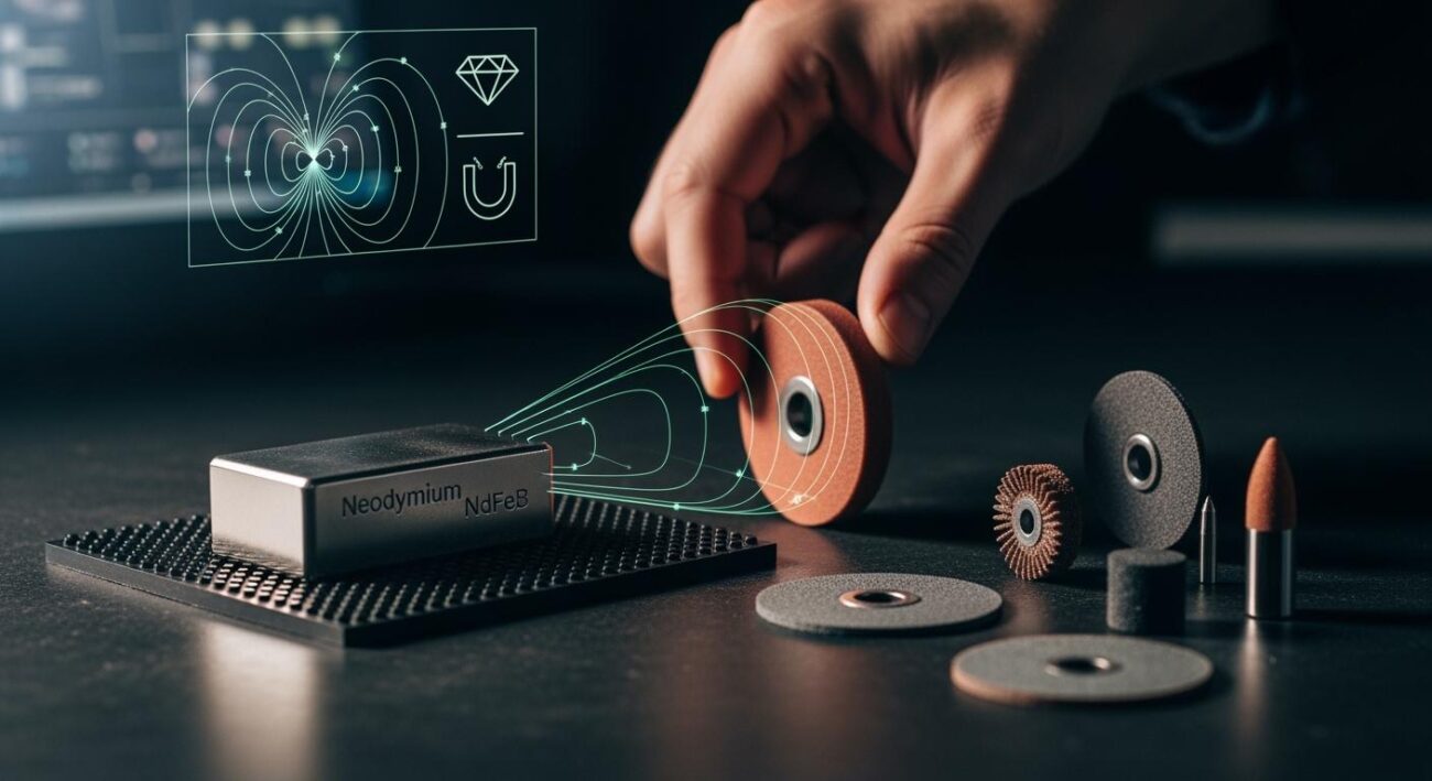 How to select grinding wheels to avoid magnetic property loss in NdFeB grinding?