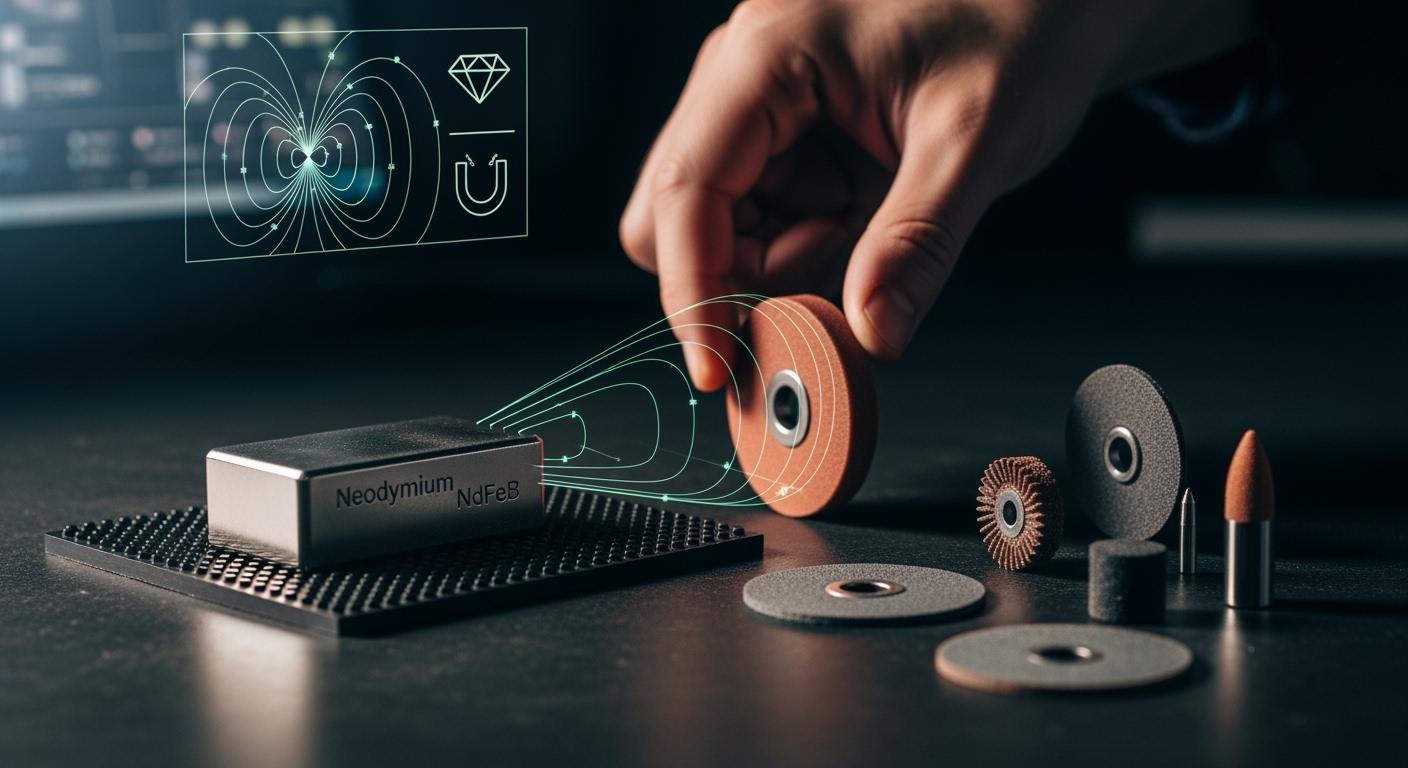 How to select grinding wheels to avoid magnetic property loss in NdFeB grinding?