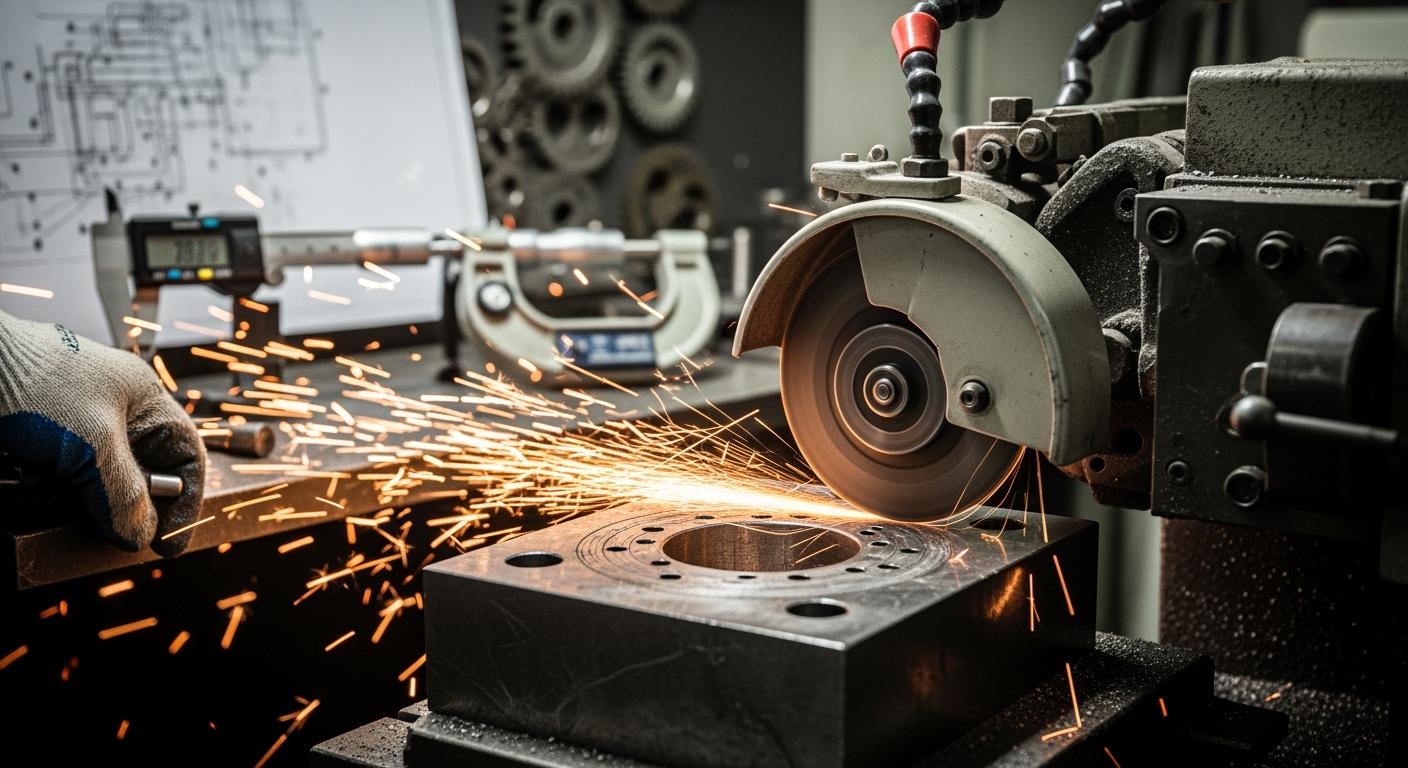 What are the main technical challenges in die steel grinding?