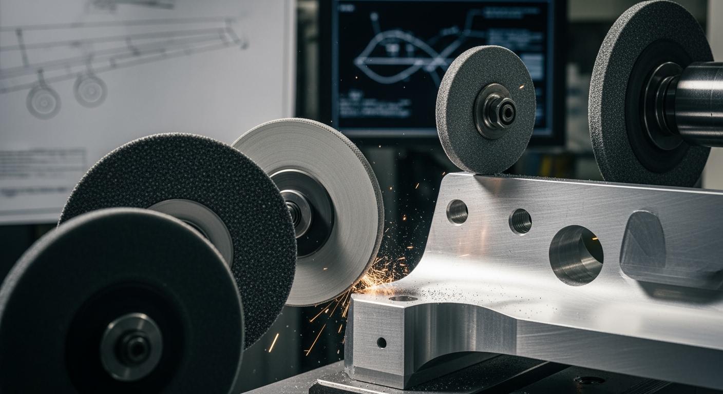 What grinding wheels work best for aerospace aluminum grinding?