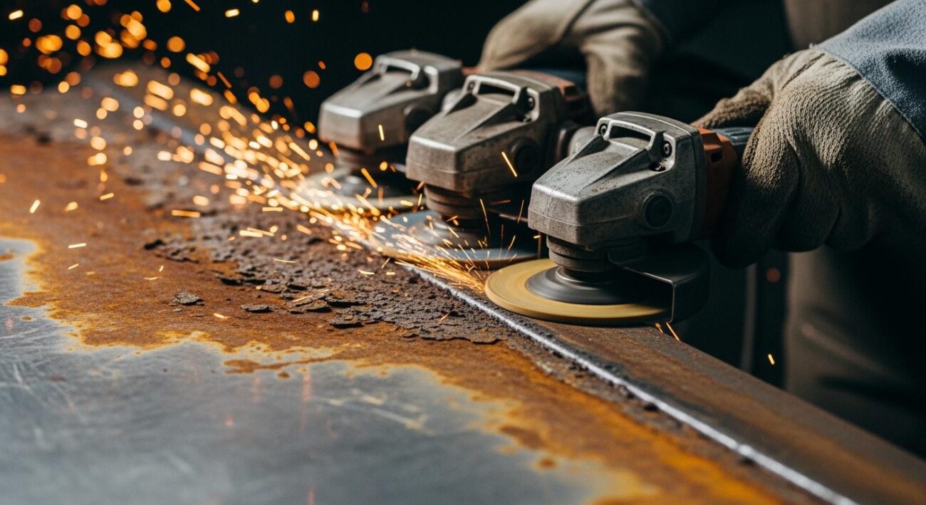 Which grinding wheels work best for heavy rust removal?