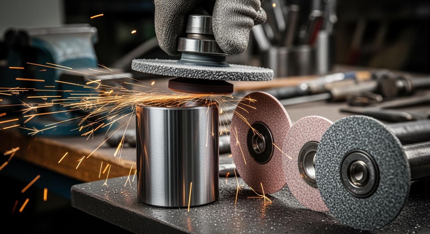 What type of grinding wheels are most suitable for bearing steel?
