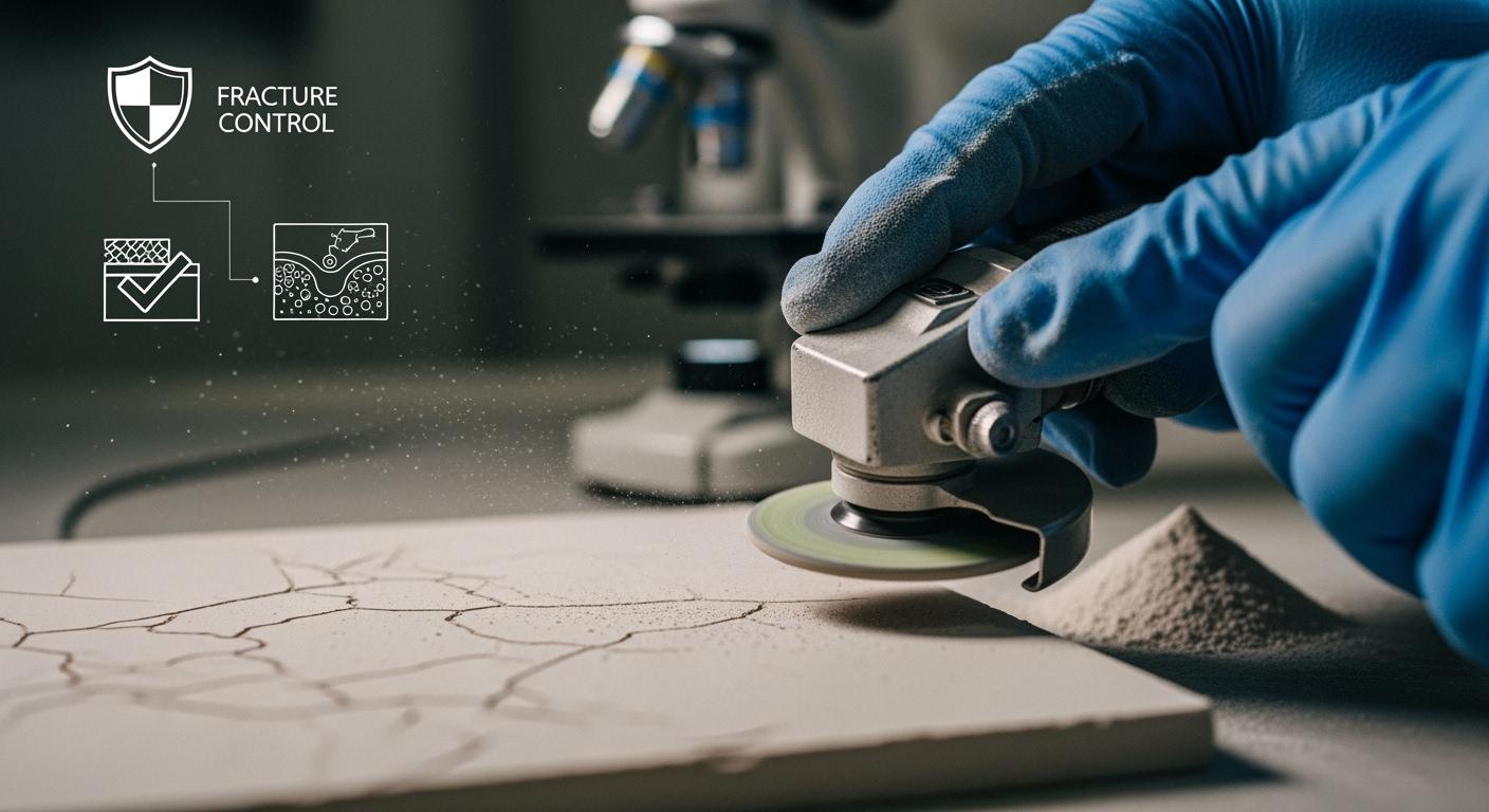 How to control brittle fracture in ceramic grinding?